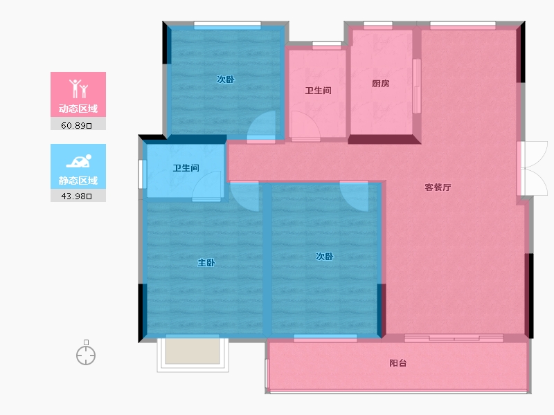 江西省-赣州市-红旗大道首府-94.40-户型库-动静分区