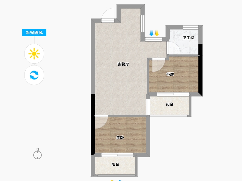 福建省-南平市-恒华央著-42.48-户型库-采光通风