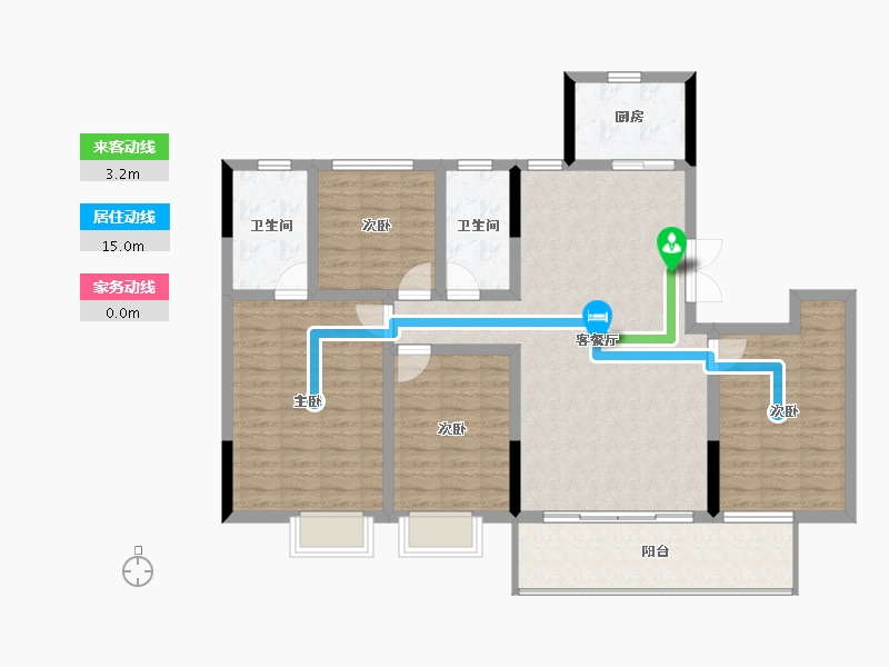 江西省-赣州市-红旗大道首府-115.20-户型库-动静线