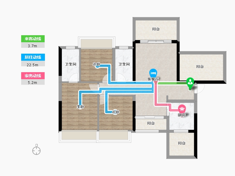 广东省-湛江市-中交滨海广场-92.19-户型库-动静线