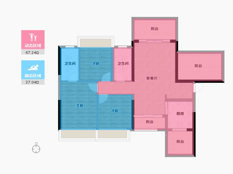 广东省-湛江市-中交滨海广场-92.19-户型库-动静分区