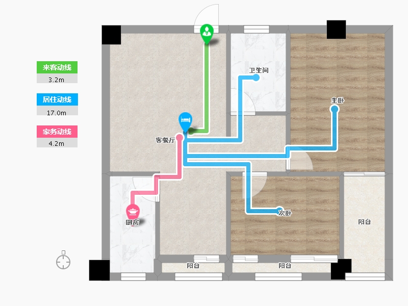 湖北省-宜昌市-鑫源人才公寓-63.36-户型库-动静线