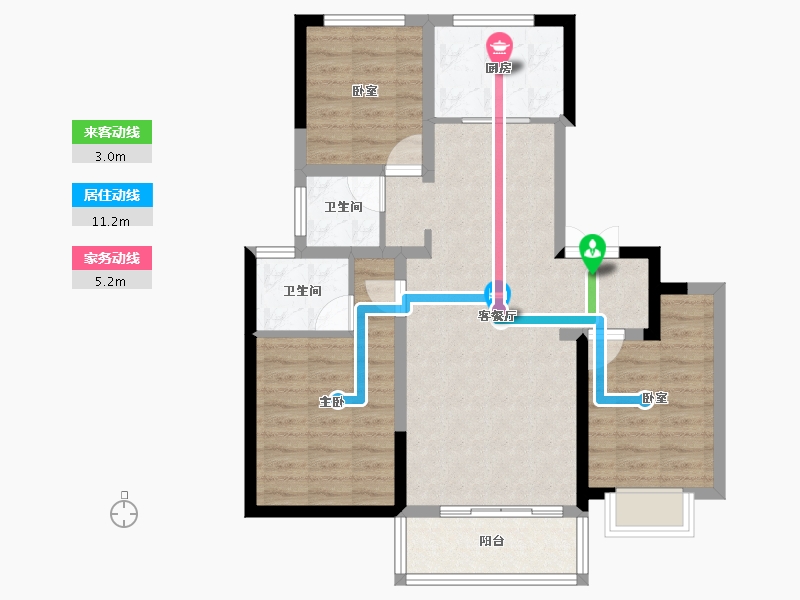 甘肃省-临夏回族自治州-兴华锦绣山水-81.56-户型库-动静线