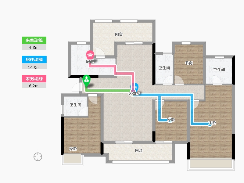 湖北省-宜昌市-公园大观-133.14-户型库-动静线