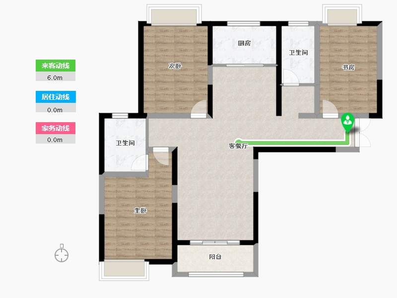 广东省-湛江市-开元西湖春天-110.94-户型库-动静线