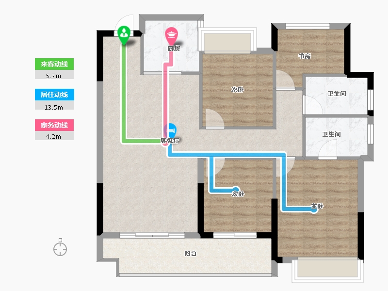 福建省-南平市-海翼文璟院-97.77-户型库-动静线