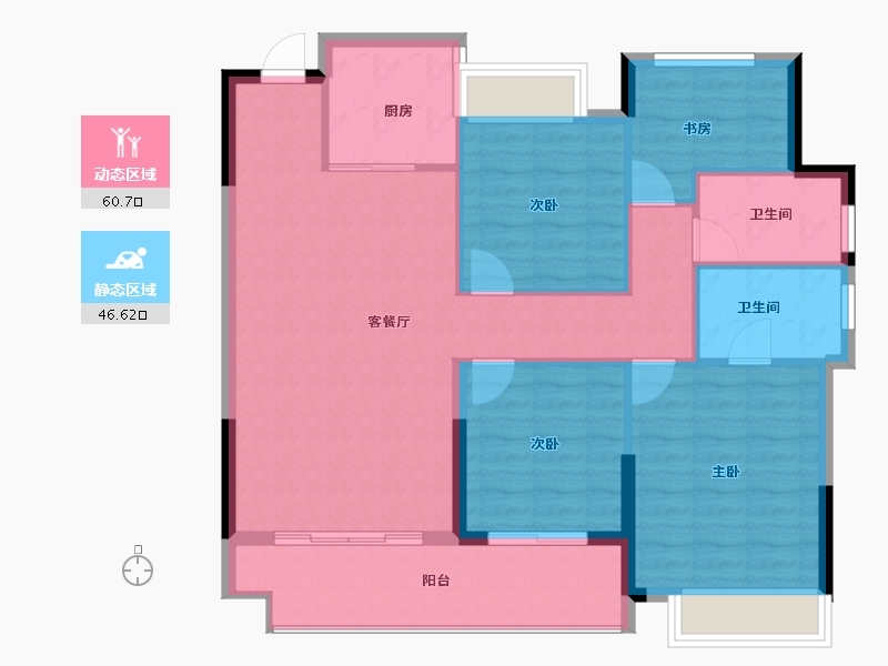 福建省-南平市-海翼文璟院-97.77-户型库-动静分区