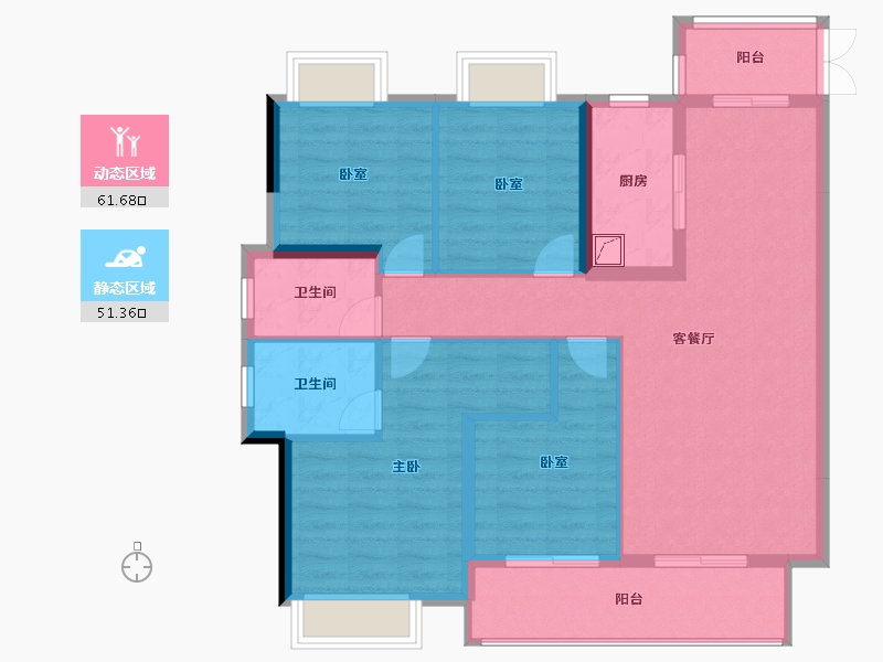 江西省-赣州市-嘉福·新天地-101.60-户型库-动静分区