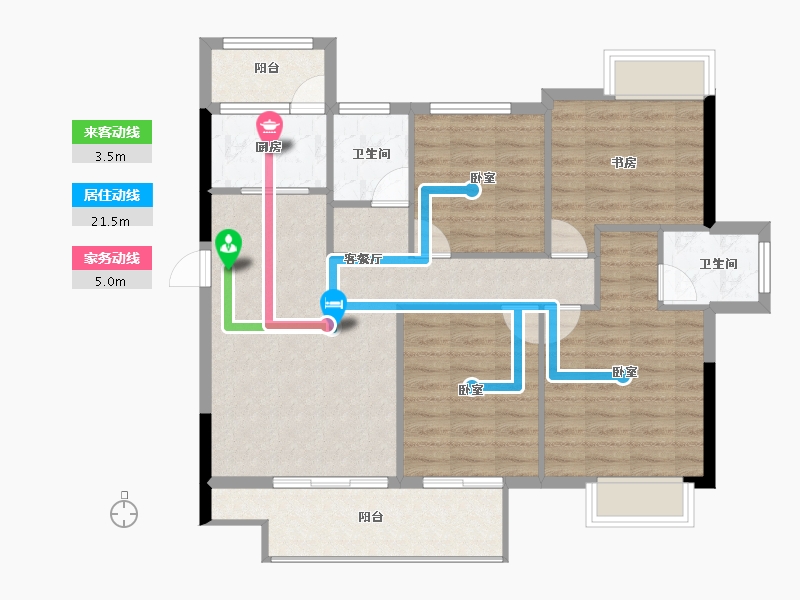 福建省-南平市-恒华央著-94.95-户型库-动静线