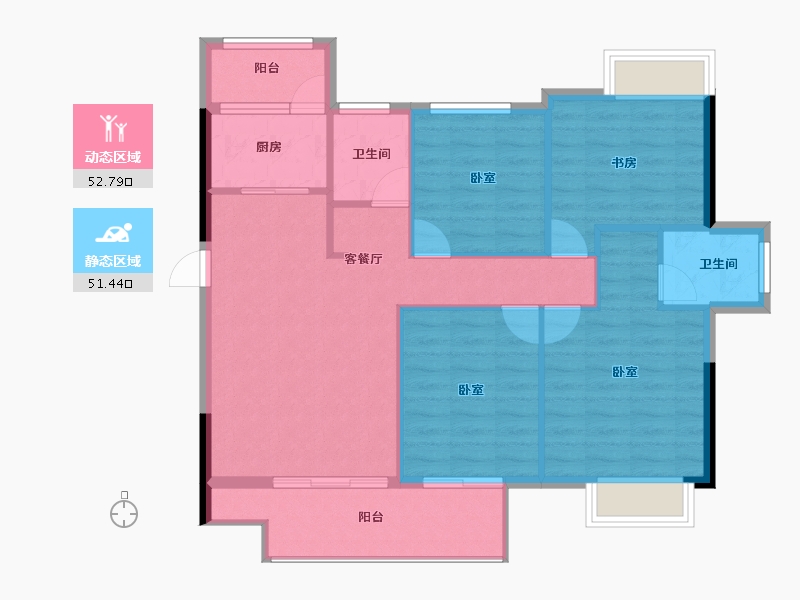 福建省-南平市-恒华央著-94.95-户型库-动静分区