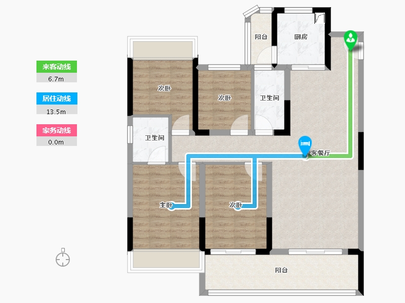 湖北省-荆州市-鼎仁公园雅集-100.08-户型库-动静线