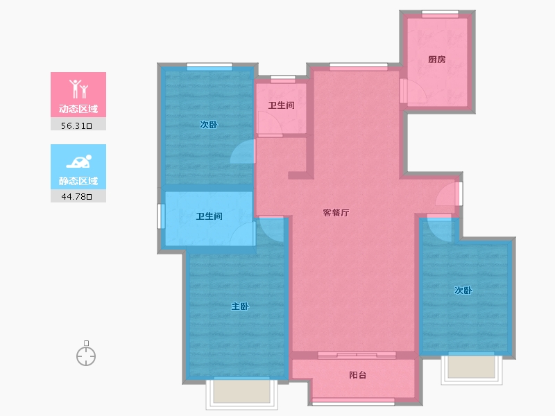 山东省-聊城市-颐和绿洲-100.00-户型库-动静分区