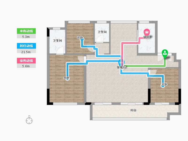 安徽省-黄山市-蓝城黟美小镇-112.00-户型库-动静线