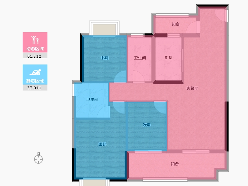 江西省-吉安市-东投江悦府-89.10-户型库-动静分区