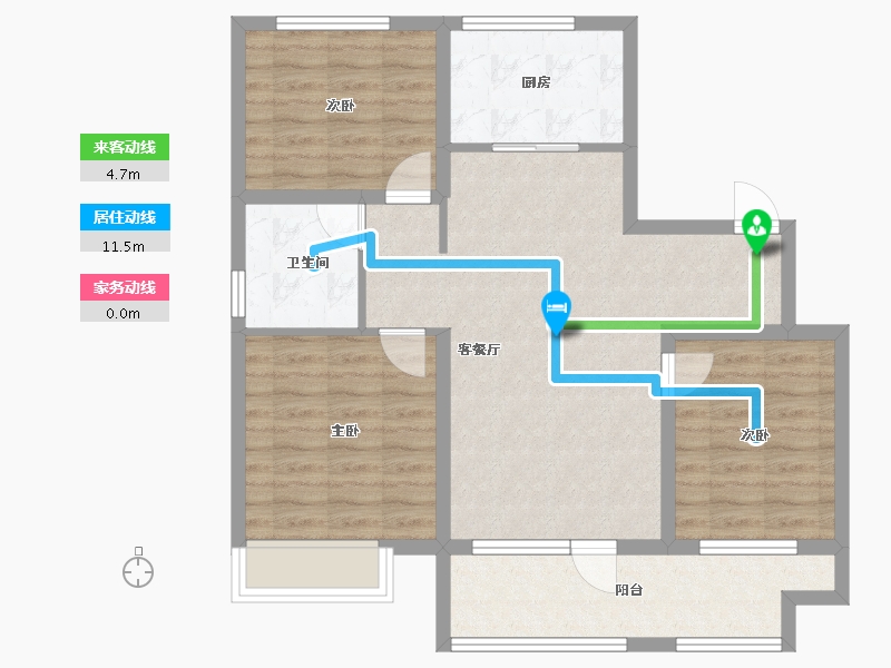 山东省-日照市-德瑞·锦绣学府-83.20-户型库-动静线