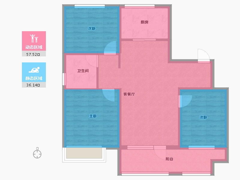 山东省-日照市-德瑞·锦绣学府-83.20-户型库-动静分区