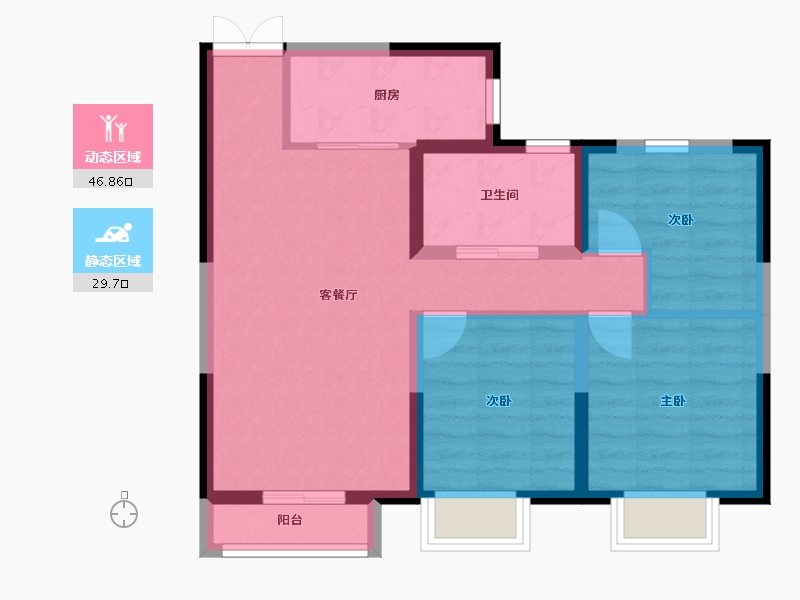 河北省-秦皇岛市-福港御景-67.94-户型库-动静分区