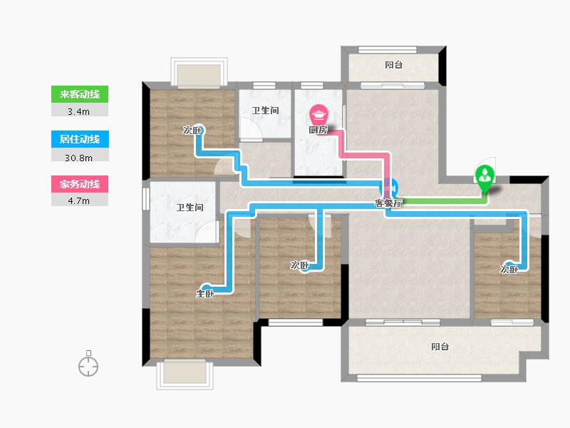 江西省-吉安市-东投江悦府-113.73-户型库-动静线