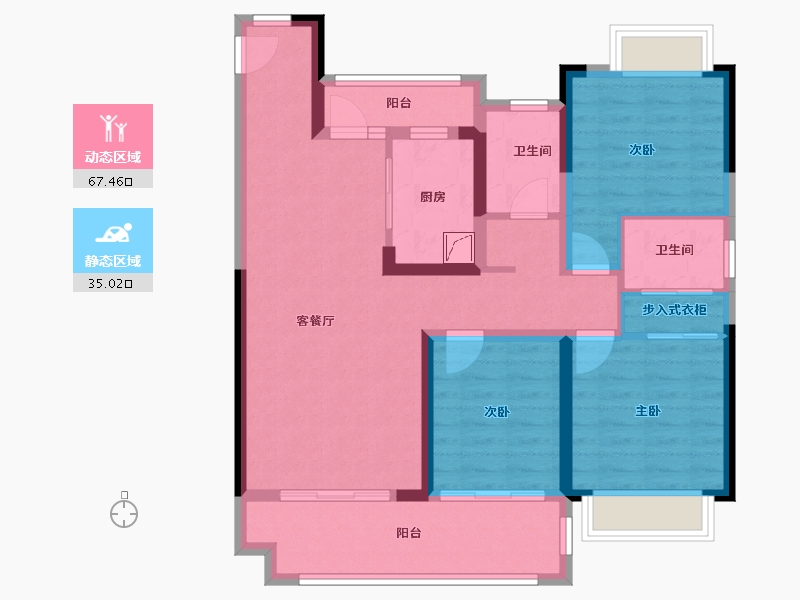 湖北省-荆州市-中建城发荆江之星-90.26-户型库-动静分区