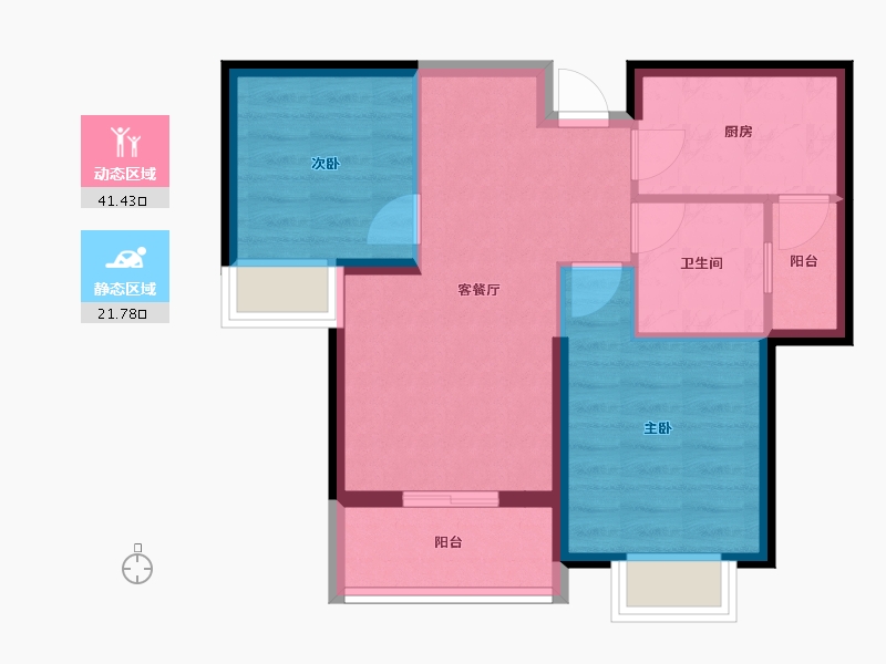 河北省-秦皇岛市-秦皇岛恒大悦府-56.10-户型库-动静分区