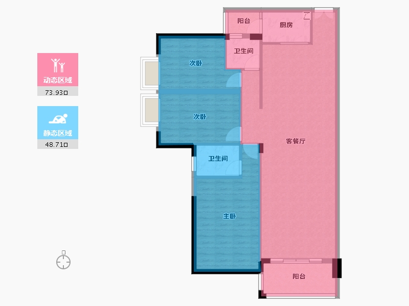 广东省-汕尾市-岁宝华府-111.84-户型库-动静分区