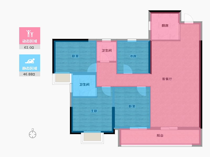 贵州省-铜仁市-金府外滩-99.20-户型库-动静分区