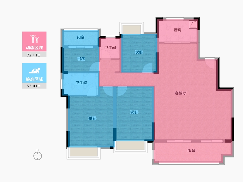 湖北省-荆州市-中建城发荆江之星-117.53-户型库-动静分区