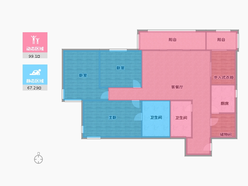 北京-北京市-天通东苑一区-170.00-户型库-动静分区