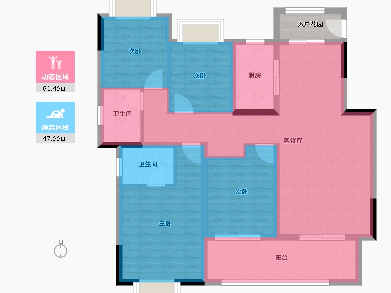 江西省-吉安市-东投金鼎城-100.92-户型库-动静分区