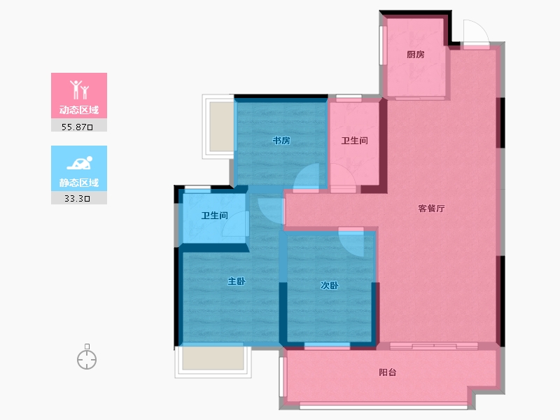 广西壮族自治区-梧州市-彰泰城-93.00-户型库-动静分区