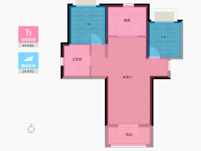 河北省-秦皇岛市-秦皇岛恒大悦府-52.47-户型库-动静分区