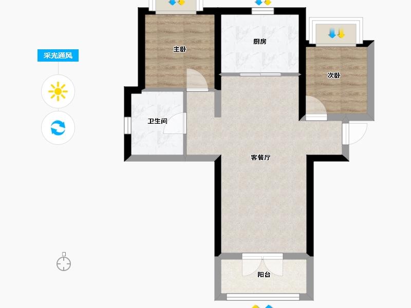 河北省-秦皇岛市-秦皇岛恒大悦府-52.47-户型库-采光通风