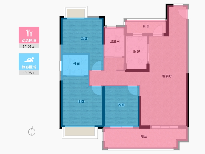 湖北省-荆州市-中建城发荆江之星-96.78-户型库-动静分区