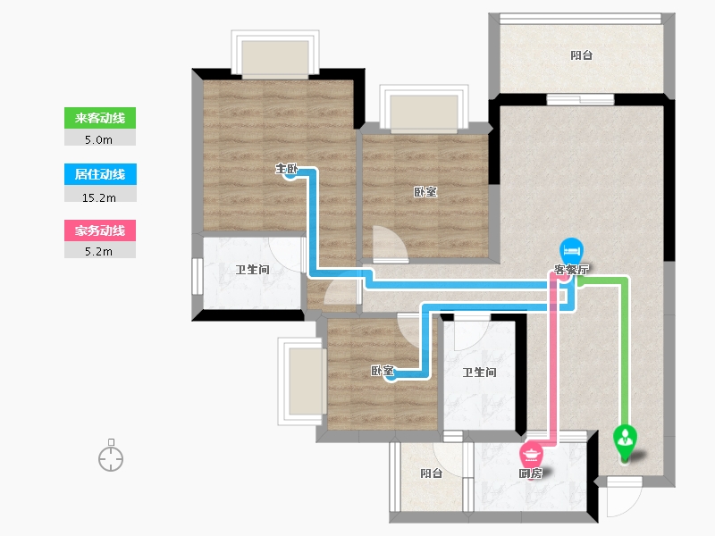 贵州省-铜仁市-优图宝润国际-78.22-户型库-动静线