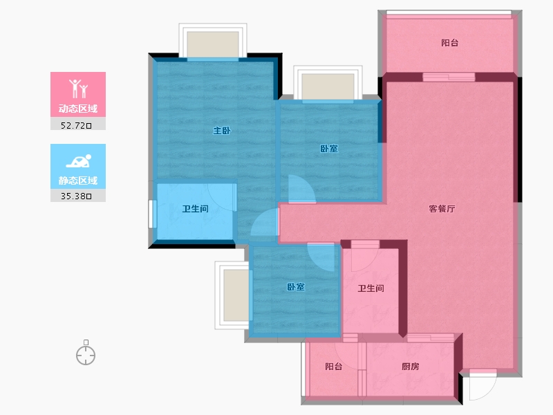 贵州省-铜仁市-优图宝润国际-78.22-户型库-动静分区