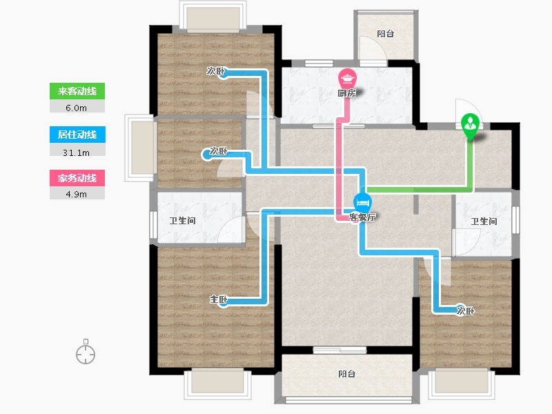 河北省-秦皇岛市-秦皇岛恒大悦府-119.00-户型库-动静线