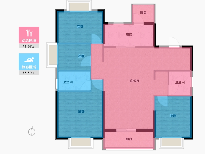 河北省-秦皇岛市-秦皇岛恒大悦府-119.00-户型库-动静分区