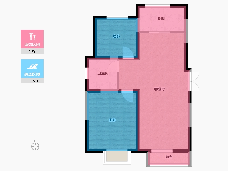 河北省-秦皇岛市-福港御景-63.44-户型库-动静分区