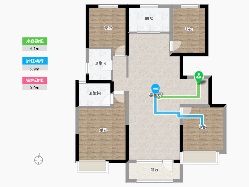 河北省-唐山市-中建府-110.51-户型库-动静线