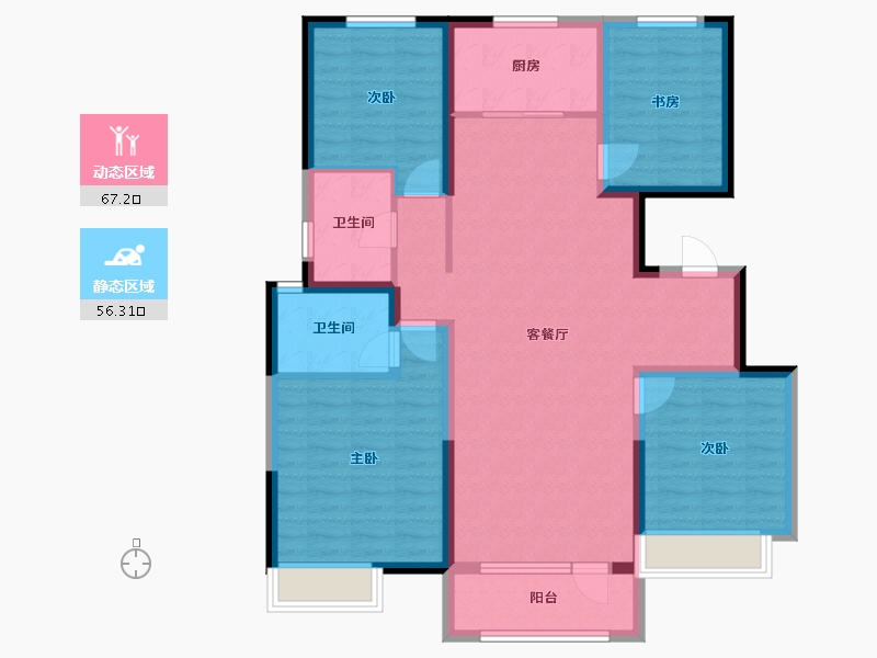 河北省-唐山市-中建府-110.51-户型库-动静分区