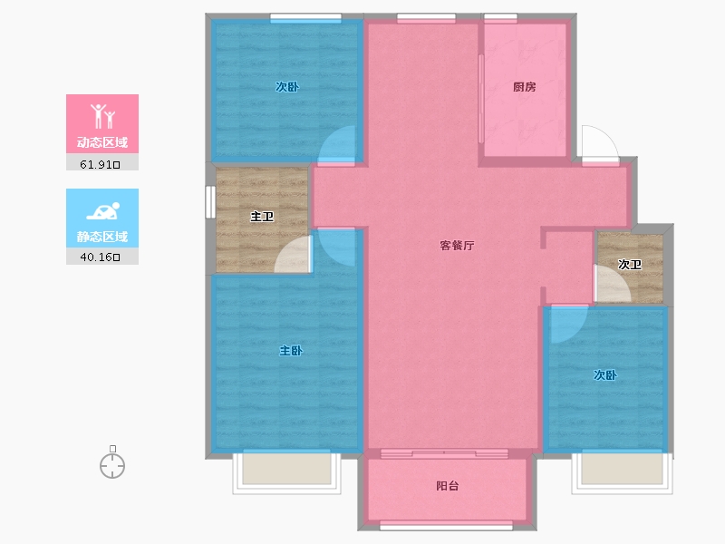 河北省-邢台市-银基悦蓝湾-101.06-户型库-动静分区