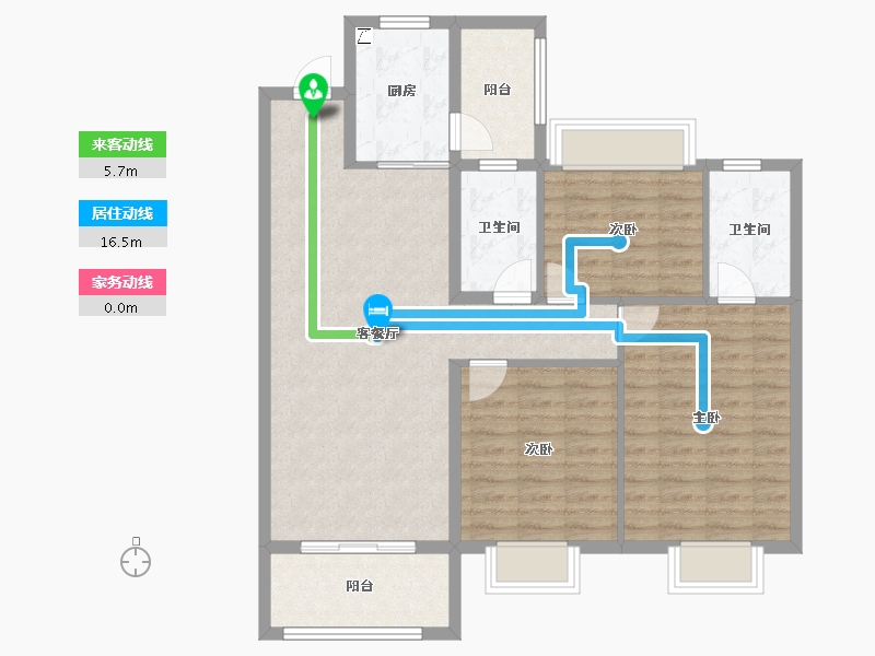 湖北省-黄冈市-福豪星庭-97.60-户型库-动静线