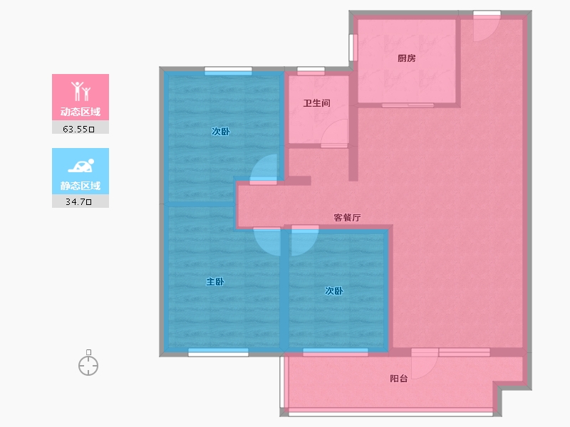 山东省-日照市-山海大象和悦万家-87.20-户型库-动静分区