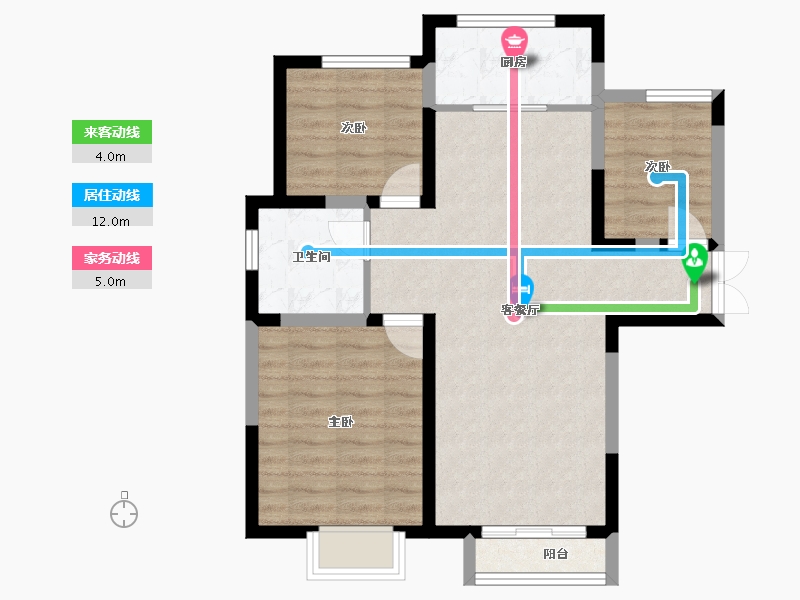 河北省-秦皇岛市-福港御景-72.63-户型库-动静线