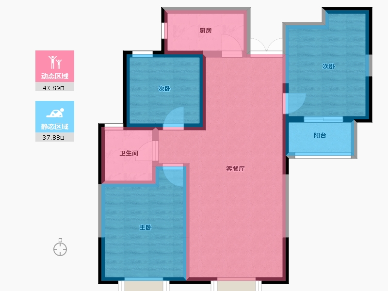 河北省-秦皇岛市-福港御景-72.29-户型库-动静分区