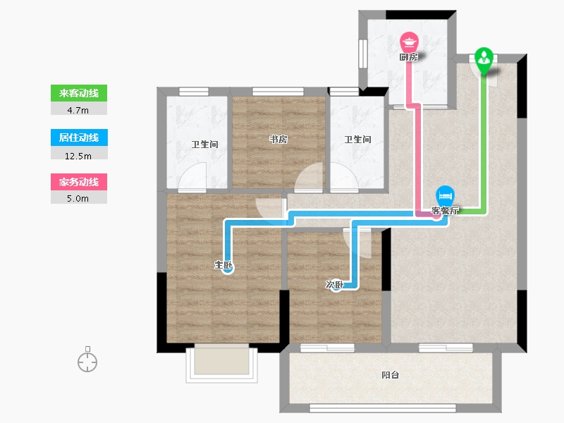 江西省-吉安市-东投金鼎城-78.37-户型库-动静线