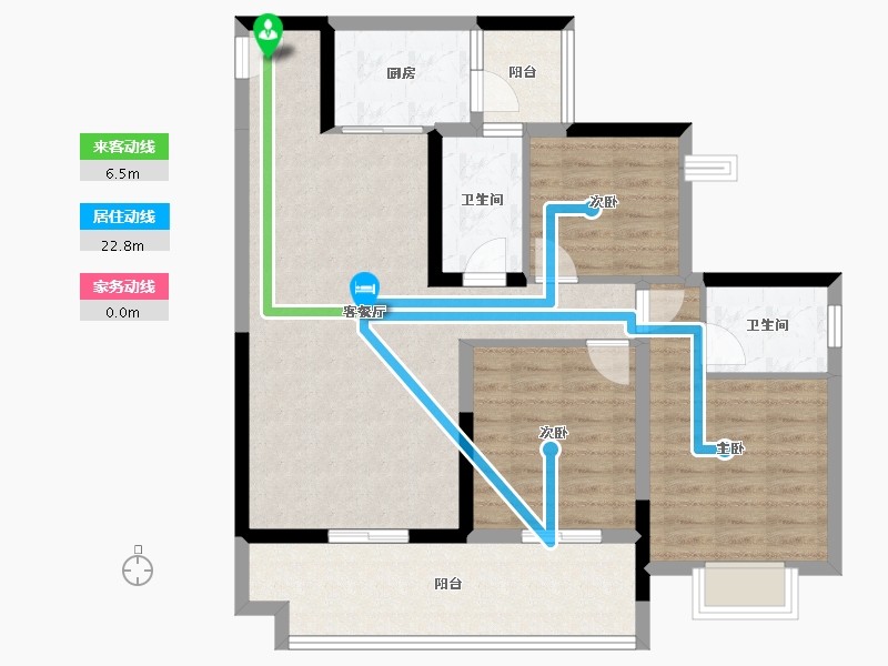 贵州省-铜仁市-优图宝润国际-93.88-户型库-动静线