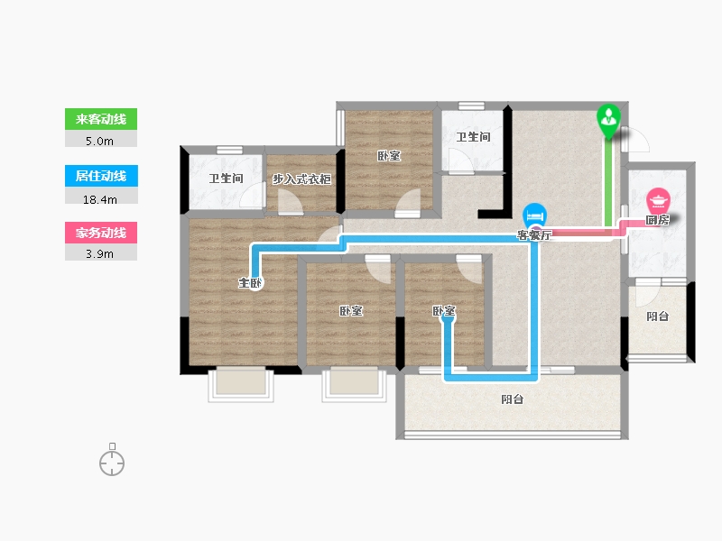 贵州省-铜仁市-松桃外滩二期-110.70-户型库-动静线