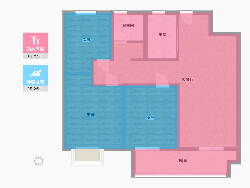 山东省-临沂市-星河城-80.00-户型库-动静分区