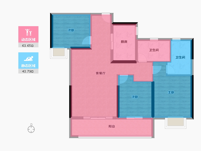 江西省-赣州市-富力现代城-96.00-户型库-动静分区